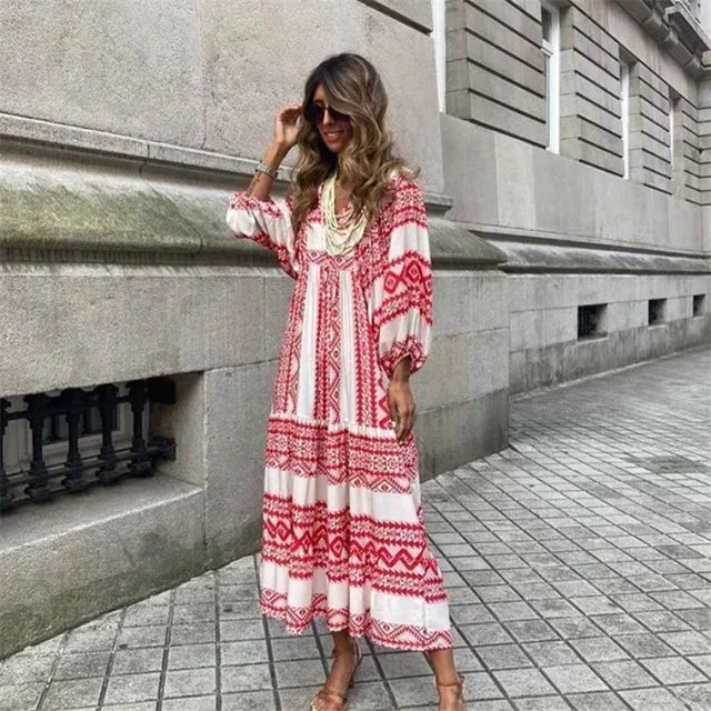 LEYLA – VESTIDO BOHEMIO LARGO Y ELEGANTE