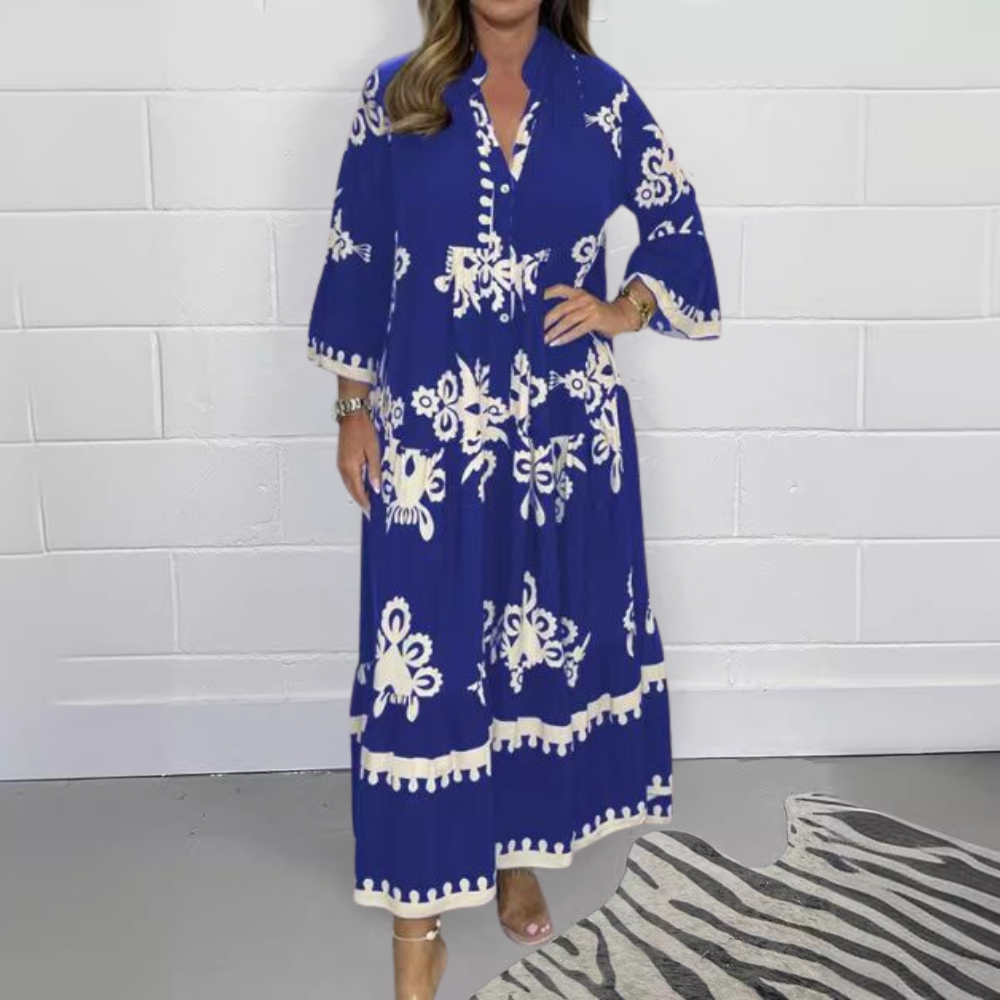 ADRIENNE - VESTIDO MAXI CON DISEÑO ÚNICO